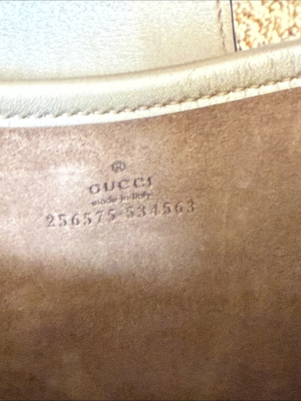 Gucci Metallic Taupe GG Monogram iPad Sleeve - Picture 2 of 8